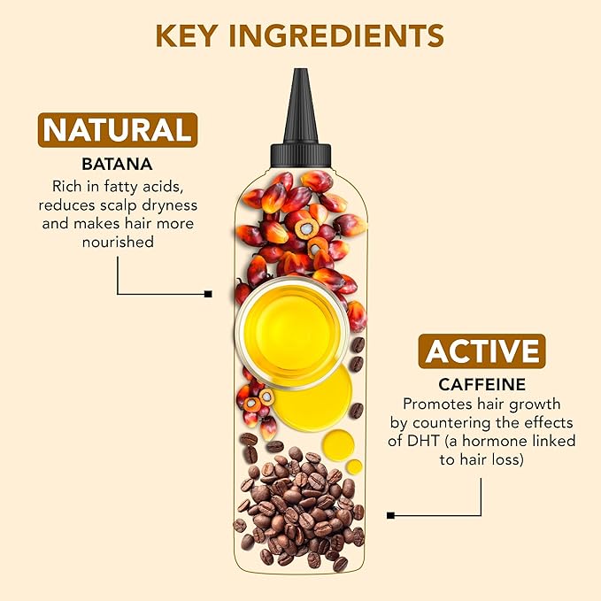 Botanic Hearth 100% Pure Batana & Caffeine Oil For Hair Growth - 6.7 Fl oz
