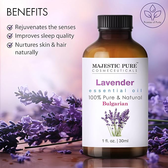 Majestic Pure Lavender Essential Oil for Diffuser - 1 Fl Oz
