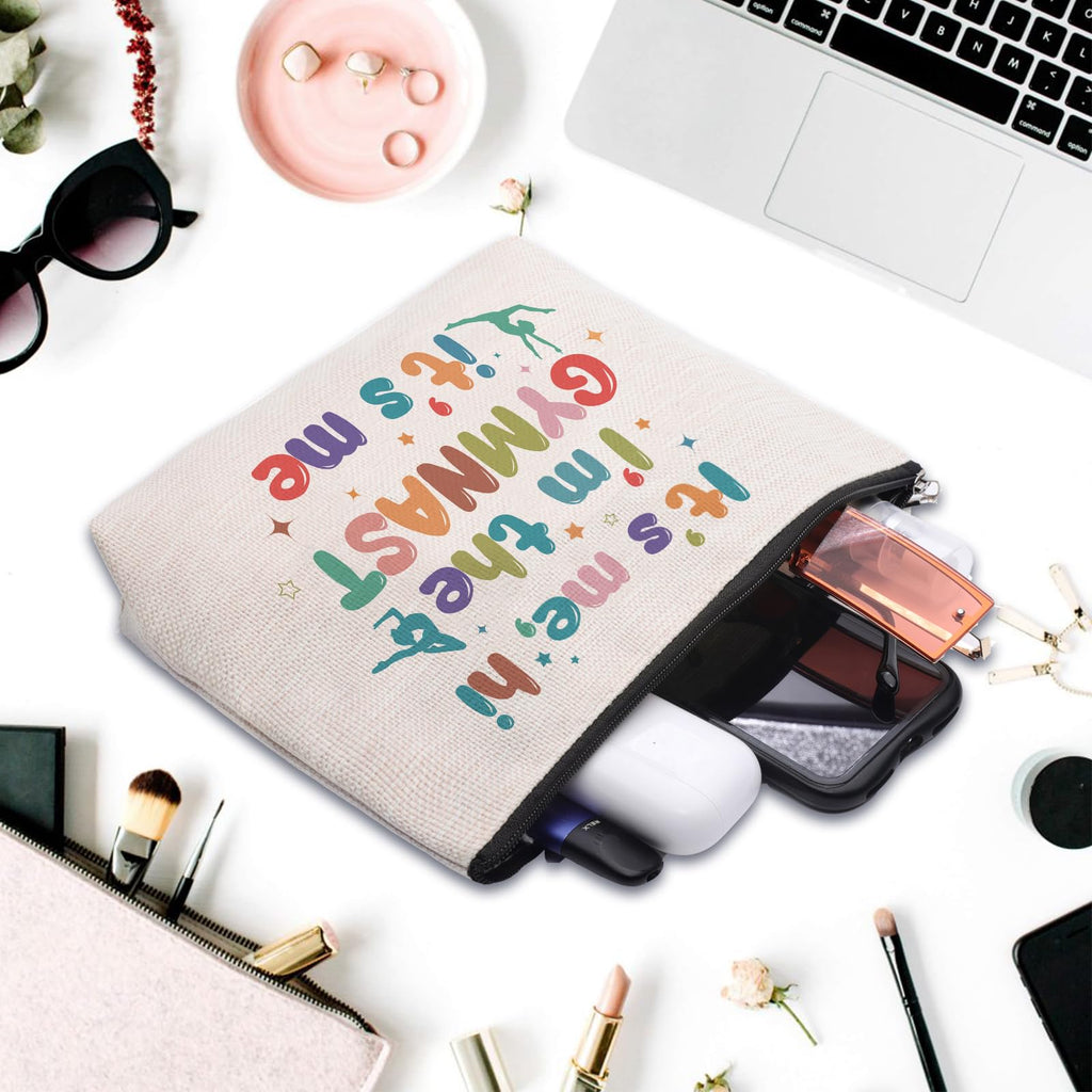 CEASQVAA Gymnast Gymnastics Stuff Gifts Makeup Bag, Graduation Birthday Gift, It's Me, Hi I'm The Gymnast Bag Gift For Women