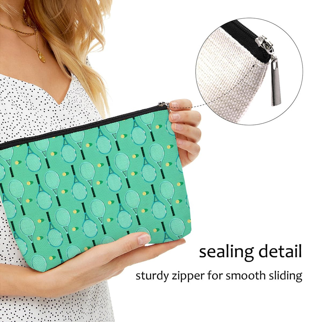 Inspirational Tennis Makeup Bag Accessories Cosmetic Bag Green