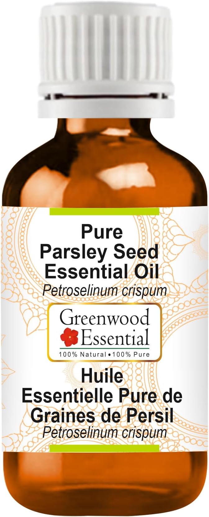Greenwood Essential Parsley Seed Essential Oil (Petroselinum crispum) Pure | Non-Sticky | Non-Greasy | Lightweight | Men & Women | All Skin Types | Steam Distilled 15ml (0.50 oz)