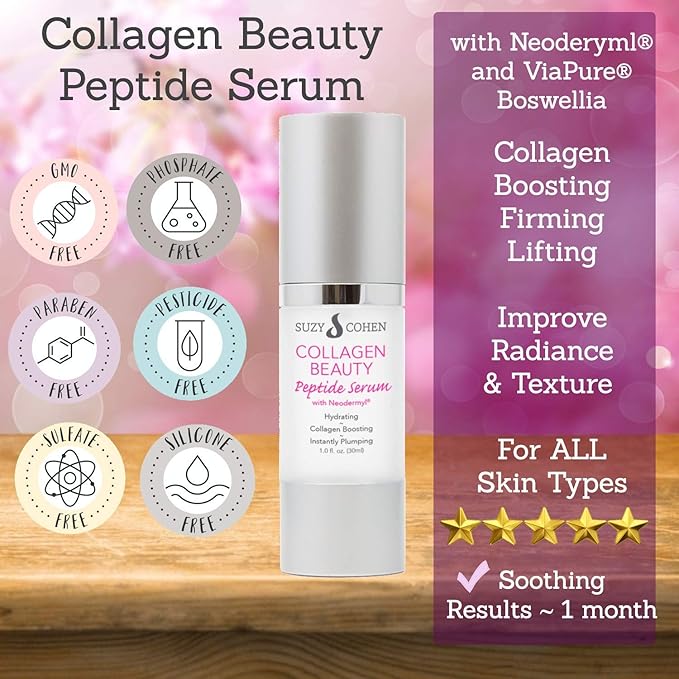 Collagen Beauty Serum: Peptide Serum For Plump Firm Skin With Elasticity