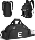 14 Year Old Boy Birthday Gifts, Initial Gym Bags with Shoe Compartment, Dance Bag for Girls, Monogram Kid Overnight Bags, Carry on Travel Duffel-Perfect for Basketball Soccer (Letter E)