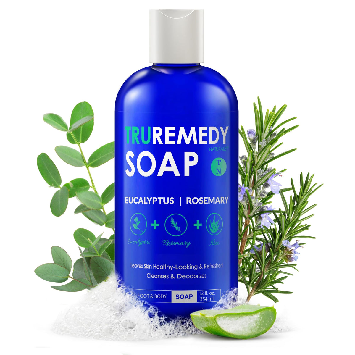 Truremedy Naturals Body Wash, Tea Tree & Peppermint (12oz)