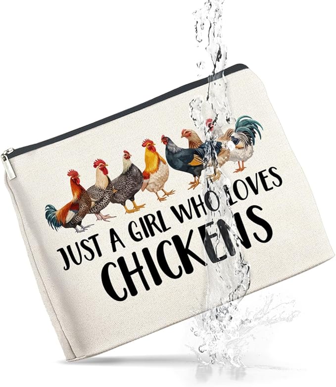 UPNEGE Chickens Gifts Makeup Bag Funny Chickens Gifts for Girl Women Cosmetic Bag Zipper Makeup Pouch Gift