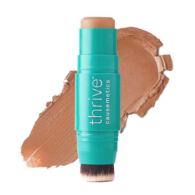 Thrive Causemetics Cream Bronzer Triple Threat Color Stick, Light Golden