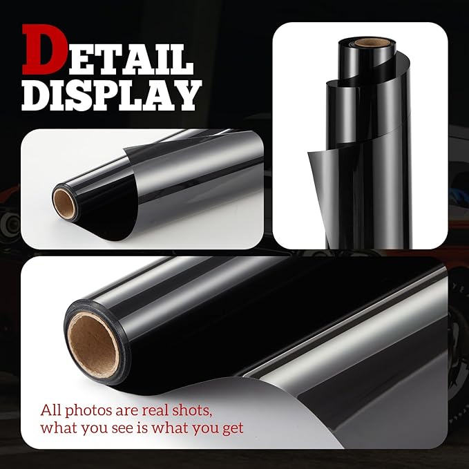 Vepagoo 50% VLT Ceramic Car Window Tint Film (30" x 15FT) - Heat & Glare Reduction, Blocks UV & IR Rays, Scratch Resistant, Privacy Tint Fit for Sedan SUV Pickup Truck