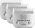 colorski 30# Detachable Pet Dog Grooming Clipper Ceramic Blade,Compatible with Andis Size 30 Cut Length 1/50"(1.5mm),Compatible with andis/wahl/Oster Dog Clippers 3PCS