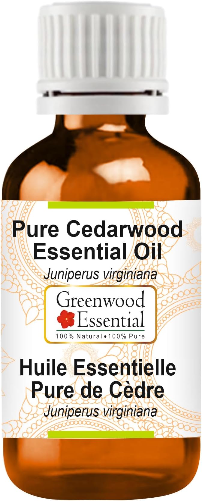 Greenwood Essential Pure Cedarwood Essential Oil (Juniperus virginiana) 10ml (0.33 oz)