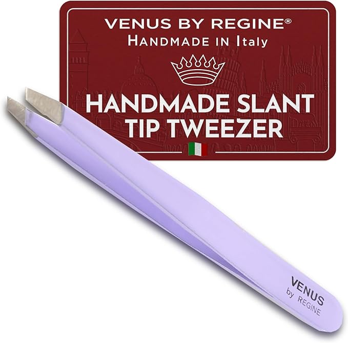 Regine Venus Lavender Slant Tweezers for Eyebrows & Facial Hair