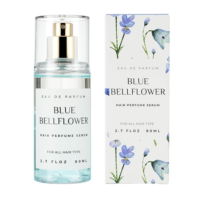 benatu Hair Perfume for Women, Alcohol Free Long Lasting Fragrance Spray for Hydrating Shine, Argan Oil Scented Hair Serum with Keratin & Elastin (Blue Bellflower) 2.7 fl oz