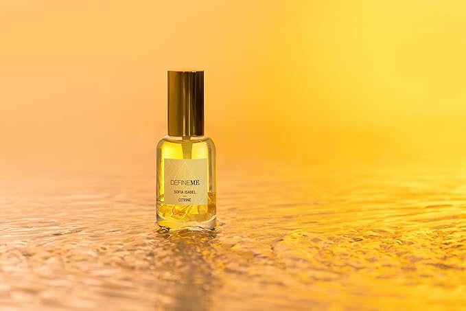 DefineMe Sofia Isabel, Citrine Crystal Perfume, 0.95 fl oz, Gourmand, Fruity and Sweet Fragrance with Mandarin, Tangerine, Vanilla & Jasmine Notes, Perfumes for Women