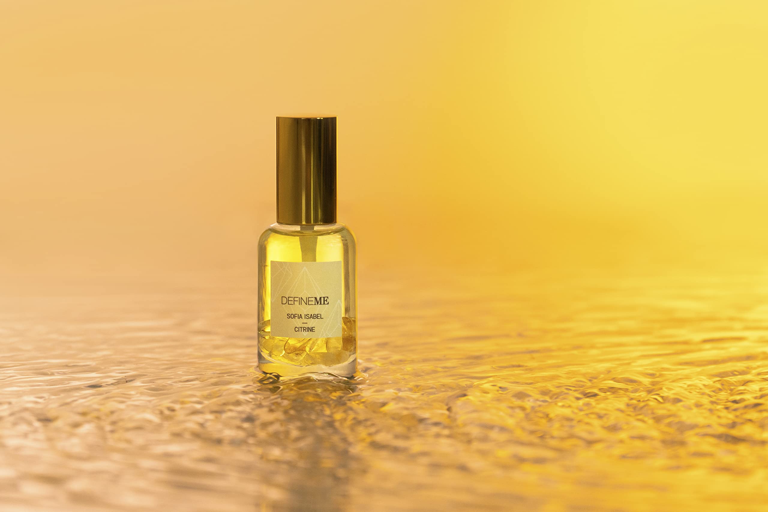 DefineMe Sofia Isabel, Citrine Crystal Perfume, 0.95 fl oz, Gourmand, Fruity and Sweet Fragrance with Mandarin, Tangerine, Vanilla & Jasmine Notes, Perfumes for Women