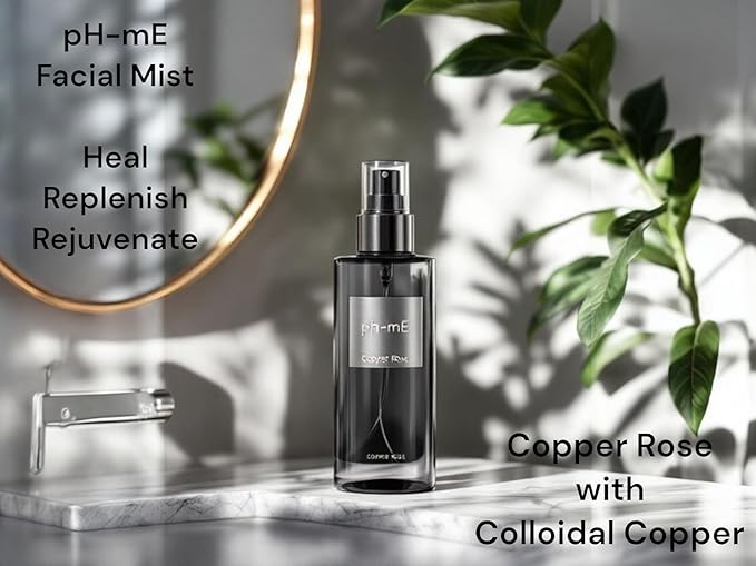 pH-mE Hydrating Cleaning Face Mist, Copper Rose, Pure, Natural, Organic Ingredients Helps your Skin Reduce Wrinkles, Fine Lines, Inflammation, Acne, for Clear Beautiful Skin (2oz)