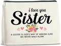 UPNEGE Sister Gifts from Sisters Makeup Bag, Gift for Bestie Best Friend Sister Christmas Birthday, Sisters Cosmetic Bag Zipper Makeup Pouch