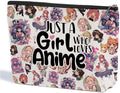 ZHAMEN Anime Merch Makeup Bag Anime Stuff Cosmetic Bags for Women