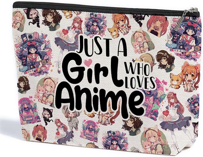 ZHAMEN Anime Merch Makeup Bag Anime Stuff Cosmetic Bags for Women