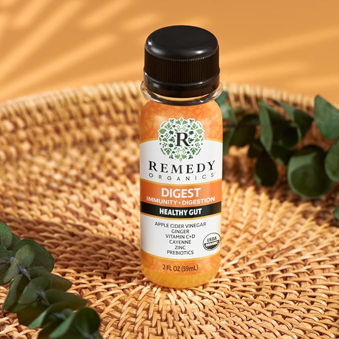 Remedy Organics Immunity Plus Shot, Digest 24-Pack | Certified-Organic Ingredients