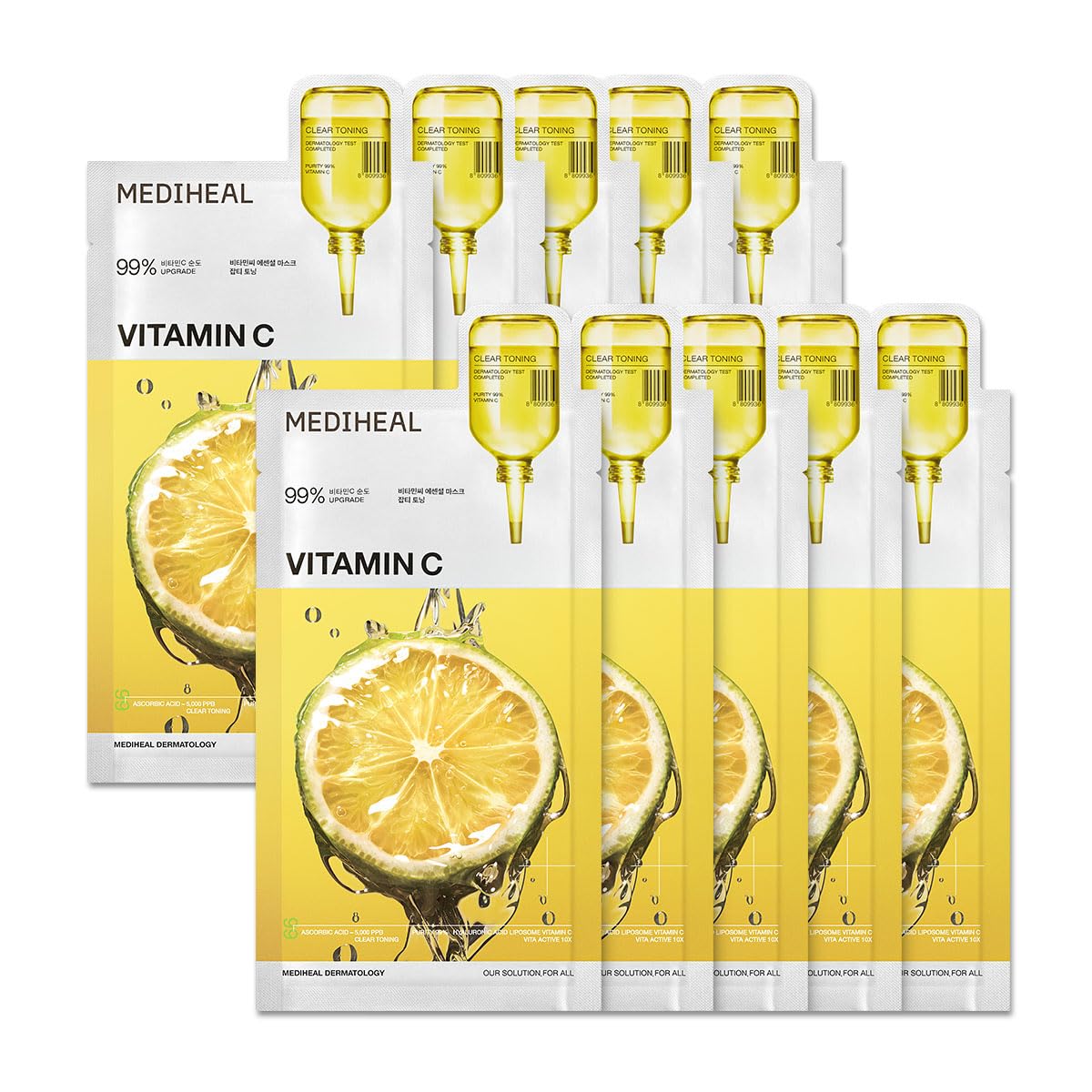 MEDIHEAL Collagen Essential Face Sheet Mask, Skin Firming (10ea)
