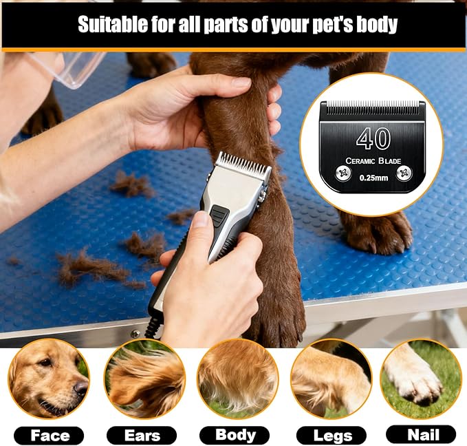 3Pcs Dog Grooming Clipper Blades Replacement for Andis Dog Clipper