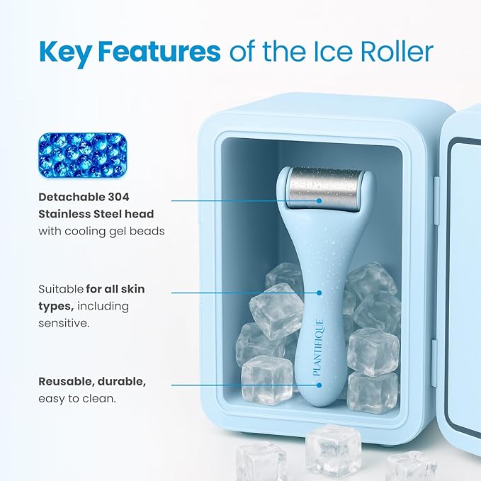 PLANTIFIQUE Ice Roller for Face & Eyes - Reduce Puffiness & Soothe Skin