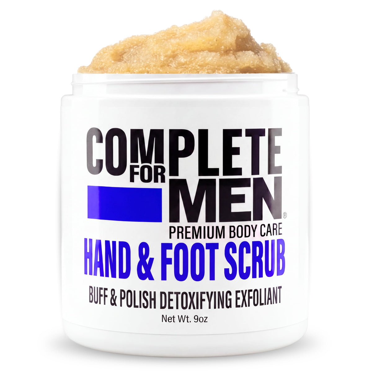 COMPLETE FOR MEN - Hand and Foot Scrub: Exfoliating Feet, Hand Exfoliant, Sugar Scrub for Dry Skin, Moisturizing Rough Skin Remover, Ideal for Hands and Feet Care, Scrub for Men