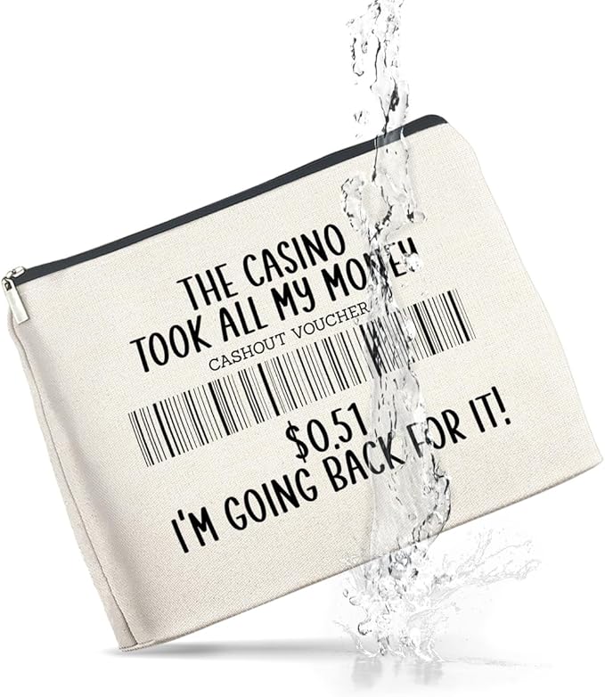 UPNEGE Funny Gambling Gifts Casino Lovers Makeup Bag for Gambler