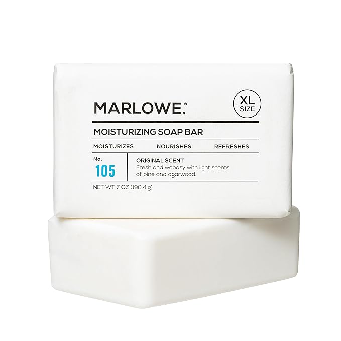 MARLOWE. Bar Soap for Men, Moisturizing Body Soap, Sage + Fir, 7 oz