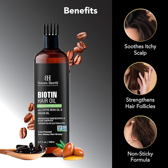 Botanic Hearth Biotin Oil for Hair Growth 6.7 Fl oz