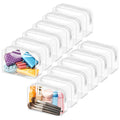Eilyliafe 12 Pieces Clear Makeup Bags Bulk, PVC Waterproof Cosmetic Bag with Zipper, TSA Approved Toiletry Bag for Travel, Transparent Pouches Organizer Storage for Men and Women (White, Medium)