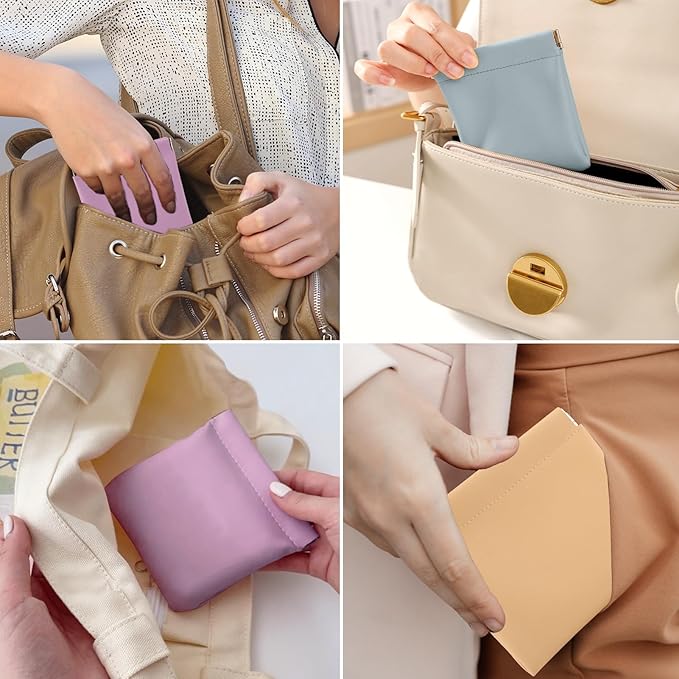 BUSOHA 3 PCS Small Makeup Bags for Purse - Coin Purse for Women