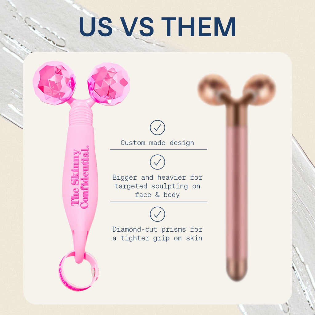The Skinny Confidential Pink Balls Eye & Facial Roller Massager