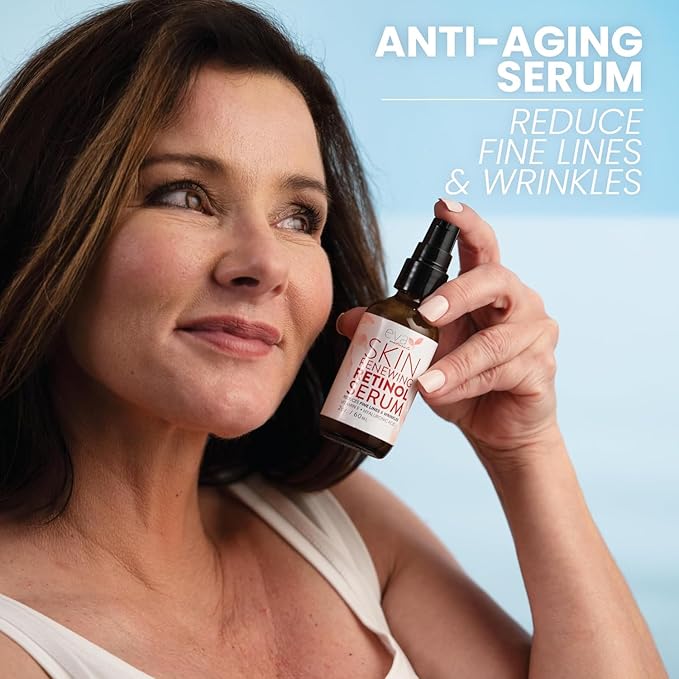 Retinol Serum for Face with Hyaluronic Moisture Complex Lightweight Night Serum for Smoother, Radiant-Looking Skin | Helps Minimize the Appearance of Fine Lines & Uneven Tone 2 oz 2 Pack