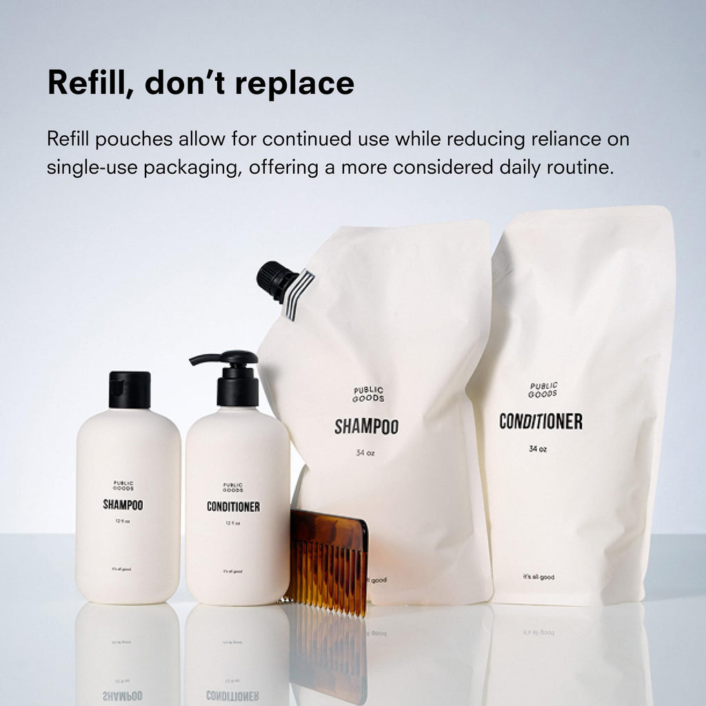 Public Goods Shampoo for Women & Men | Natural Gentle Shampoo to Cleanse & Nourish All Hair Types | Made with Organic Essential Oils | Sulfate & Paraben Free | Vegan | Made in Canada | 12 Fl Oz Bottle
