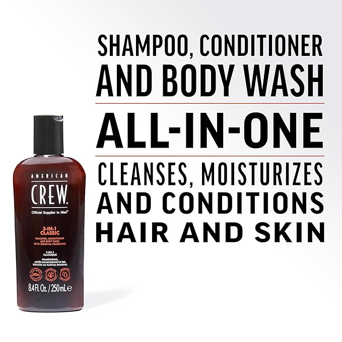 American Crew 3-in-1 Shampoo & Body Wash, Classic, 15.2 fl oz