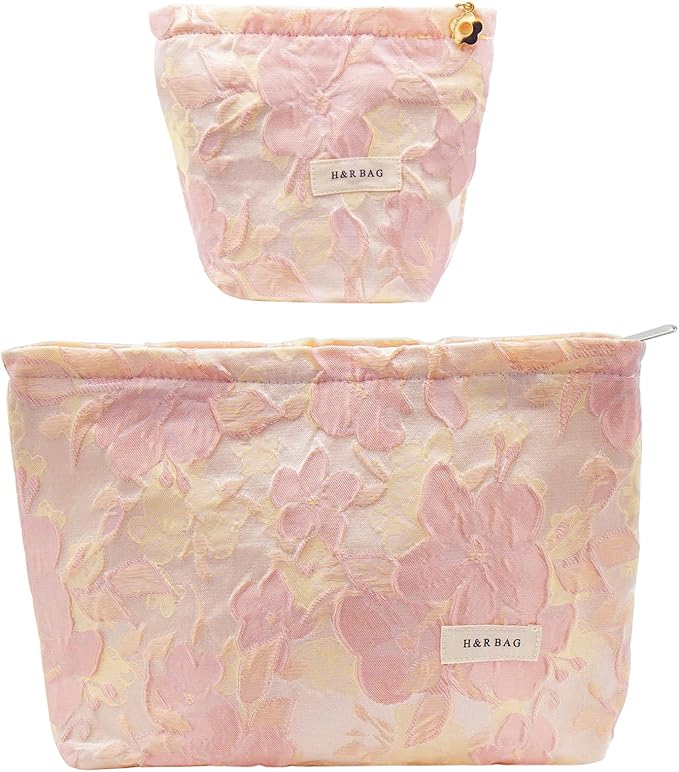 getgto 2 Pcs Makeup Bags, Large Cosmetic Bag Travel Toiletry Bag