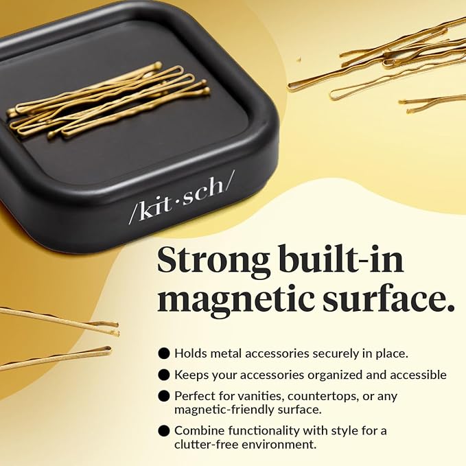 Kitsch Magnetic Bobby Pin Holder - Black, 1 Pc