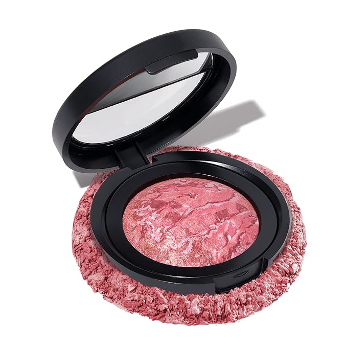LAURA GELLER NEW YORK Baked Blush-n-Brighten for Mature Skin - 02 Tropic Hues - Powder Blush Won't Settle into Fine Lines - Buildable Natural Finish – Longlasting Formula - Made in Italy