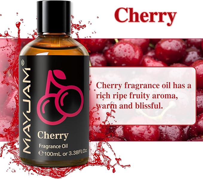 MAYJAM Cherry Fragrance Oil for Diffusers for Home, 3.38FL.OZ