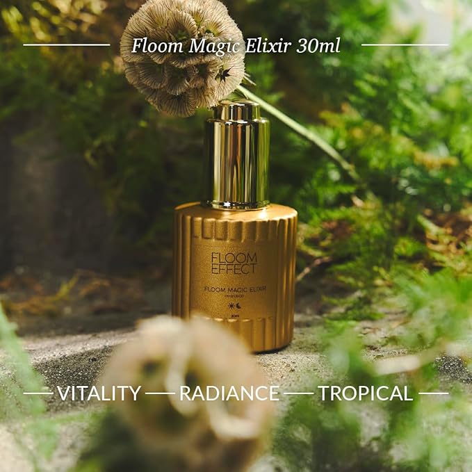 Floom Effect Magic Elixir Facial Oil – Nourishing Radiance Serum with Moringa, Sea Buckthorn & Rosehip Oil – Vitamin B3 for Glow and Resilience – 30ml