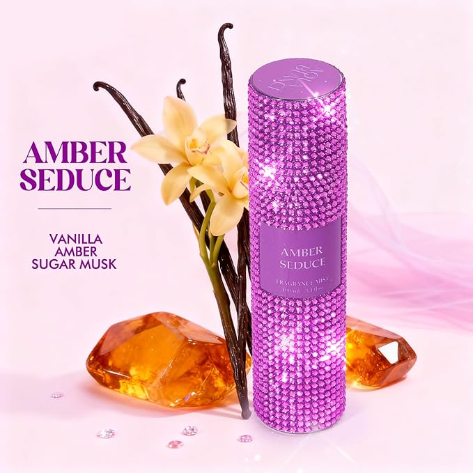 Body Spray for Women, Amber Seduce, Bling Fragrance Mist, 3.4 fl oz