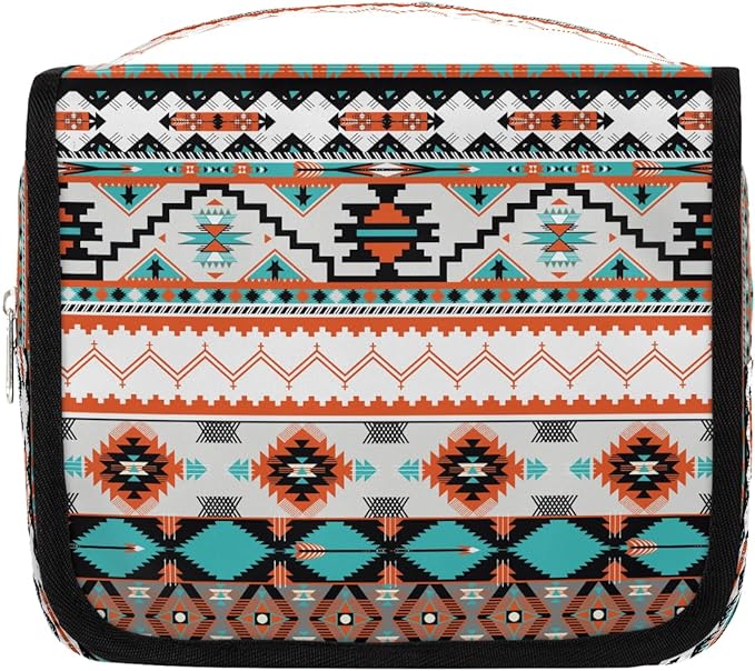 Aztec Travel Toiletry Bag Women Men Hanging Cosmetic Organizer Portable