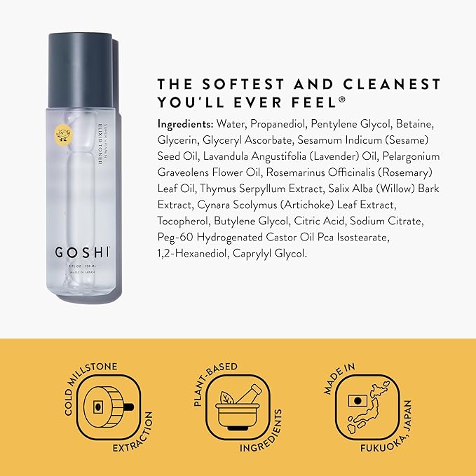 GOSHI Super Vitamin Elixir Toner - Hydrating Facial, 5 fl oz
