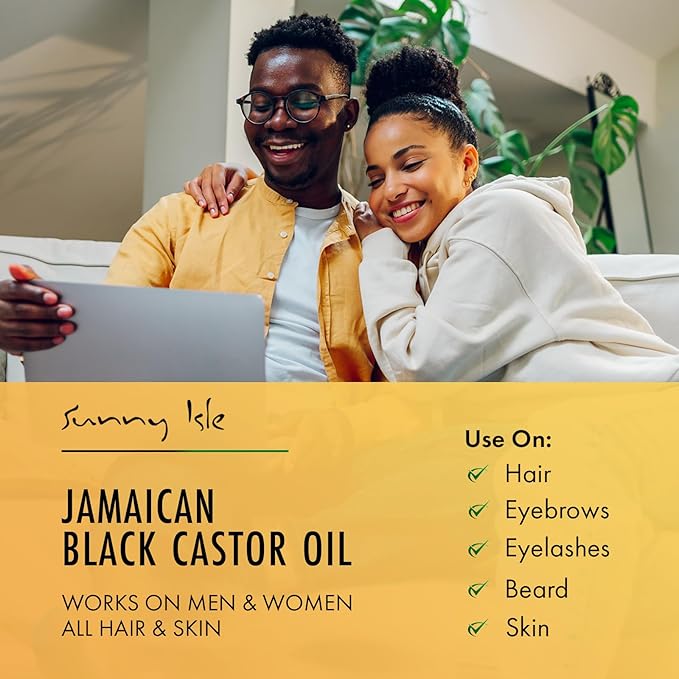 Sunny Isle Jamaican Black Castor Oil 8oz, Original, Authentic