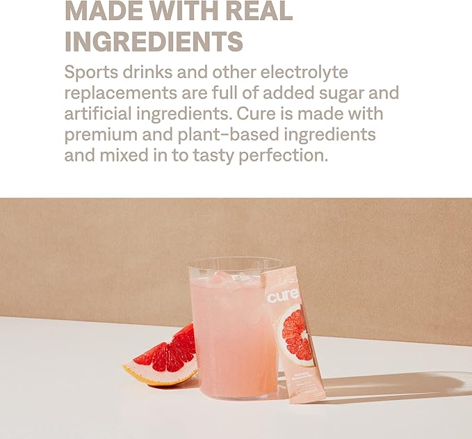 Cure Hydration - Electrolyte Drink Powder Grapefruit 14 Packets