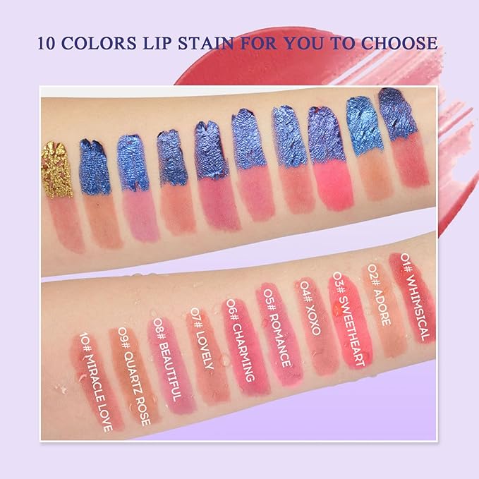 2025 New Peel Off Lip Stain Lip Tint, Matte Natural Mist Lip Tinted, Waterproof Long-Lasting Tear-off Lip Gloss, All-Day Vibrant Kiss-Proof Lip Stain,Smudge & Transfer Proof Lip Stains Masque (06#)