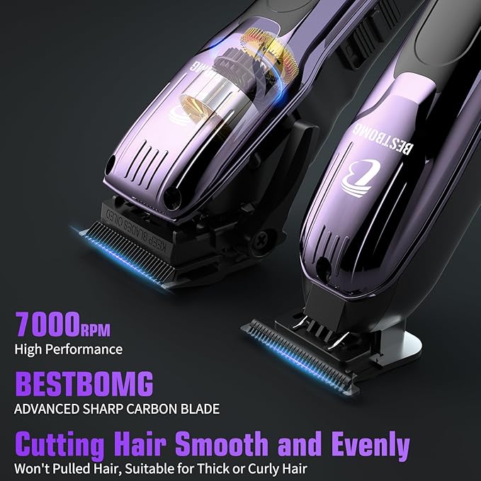 BESTBOMG® Hair Clippers for Men, Clipper, Trimmer & Shaver Set, BS-808C