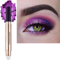 Qeetvia Purple Eyeshadow Stick Makeup, Long-Lasting Waterproof Eye Shadow Pencil, Hypoallergenic Smudge-Proof Glitter Primer Palette Shimmer Eyeliner, Easy to Blend Eye Make Up
