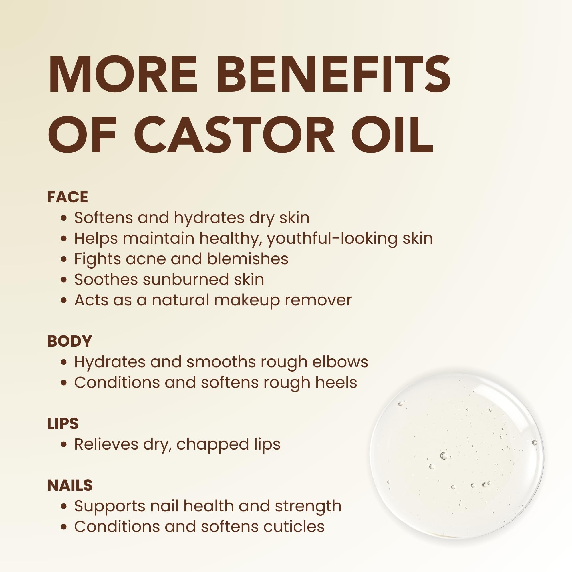 BodyJ4You Castor Oil for Eyelashes and Eyebrows - Hair Growth Oil Eyelash Brush Brow Serum Lash Oil - 100% Pure Castor Oil Organic Cold Pressed Unrefined Glass Bottle Hexane Free 4 Fl Oz