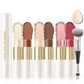 IONSGAKO 6 Colors Double-ended Cream Contour Stick Makeup Kit, Set B